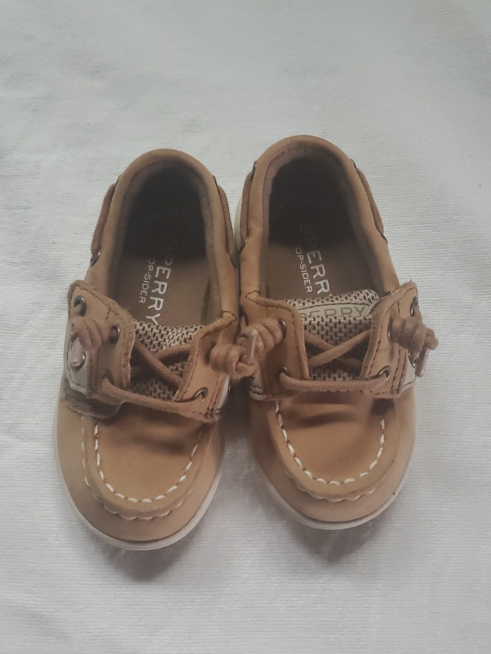 Sperry Kids Tan Moccasin Boat Shoes